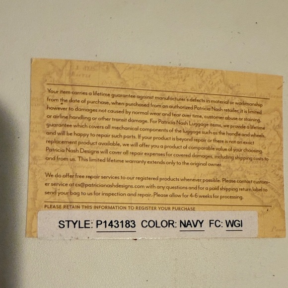 Patricia Nash Deep Navy Floral Embroidered Wallet with Silver Bar Accent - Picture 6 of 6